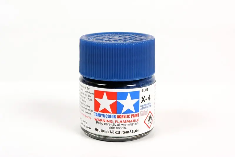 Tamiya Acrylic Paint 1/3Oz. Blue X4 1