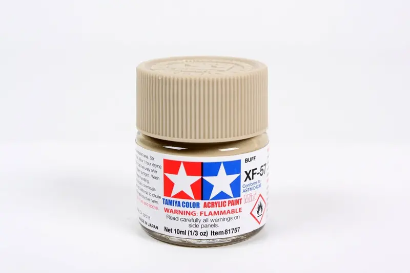 Tamiya Acrylic Paint 1/3Oz. Buff Xf57 1