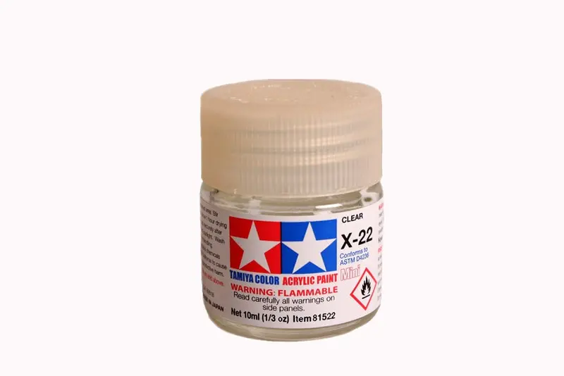 Tamiya Acrylic Paint 1/3Oz. Clear X22 1