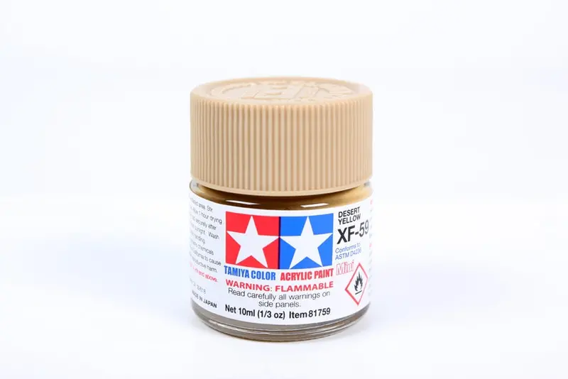 Tamiya Acrylic Paint 1/3Oz. Desert Yellow Xf59 1