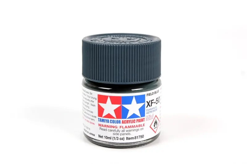 Tamiya Acrylic Paint 1/3Oz. Field Blue Xf50 1