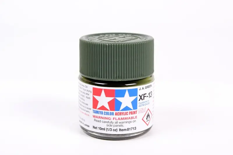 Tamiya Acrylic Paint 1/3Oz. J.A. Green Xf13 1