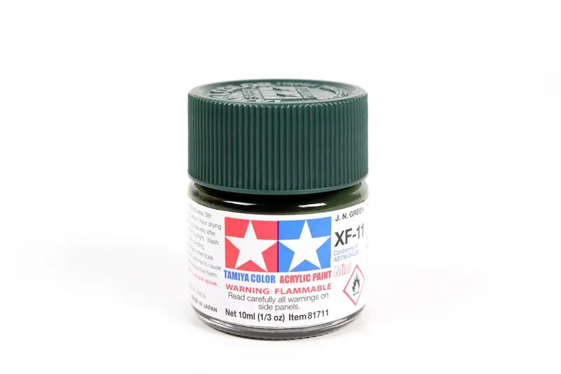 Tamiya Acrylic Paint 1/3Oz. J.N. Green Xf11 1