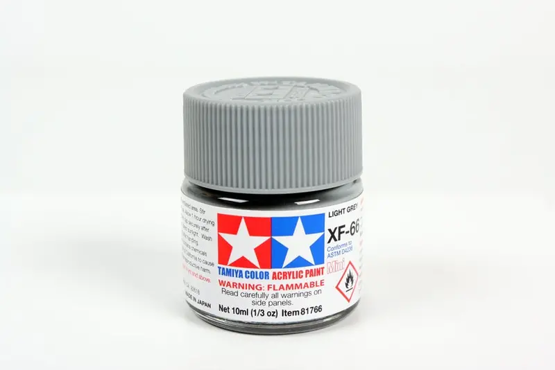 Tamiya Acrylic Paint 1/3Oz. Light Grey Xf66 1