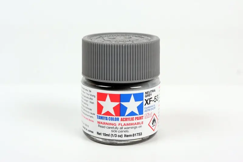 Tamiya Acrylic Paint 1/3Oz. Neutral Grey Xf53 1