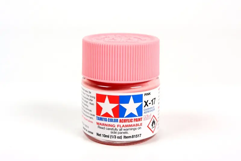 Tamiya Acrylic Paint 1/3Oz. Pink X17 1