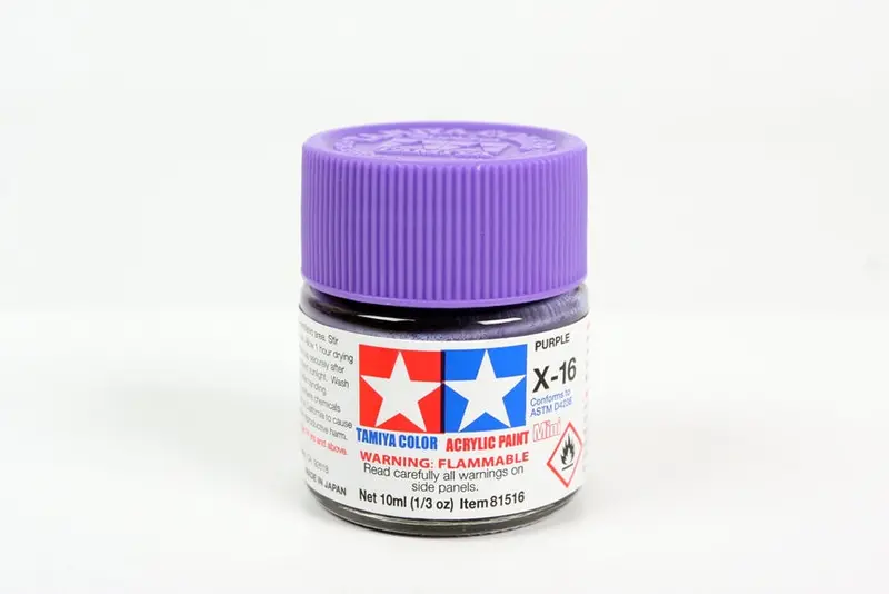 Tamiya Acrylic Paint 1/3Oz. Purple X16 1