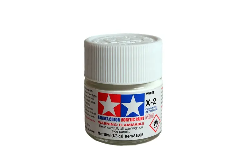 Tamiya Acrylic Paint 1/3Oz. White X-2 1