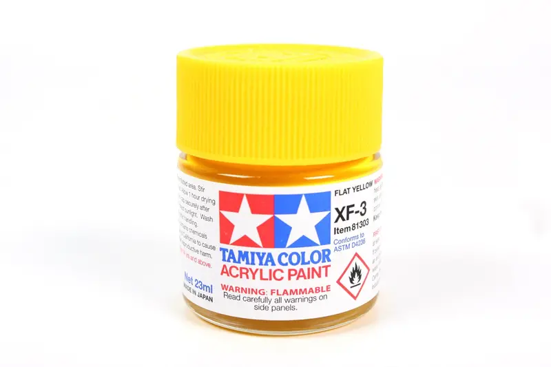 Tamiya Acrylic Paint 23Ml Flat Yellow Xf-3 1