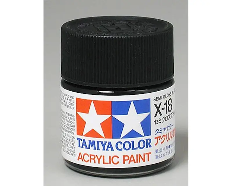 Tamiya Semi Gloss Black 23Ml X-18 1
