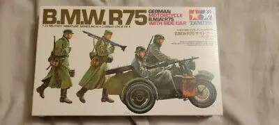 Tamiya Ww2 German Bmw R75 Motorcycle With Side Car Model Kit- 1/35 Scale 1