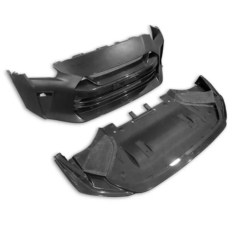 Teilcarbon Gt Style Frontstoßstange Inkl. Frontspoiler Passend Für Nissan Gt-R R35 1