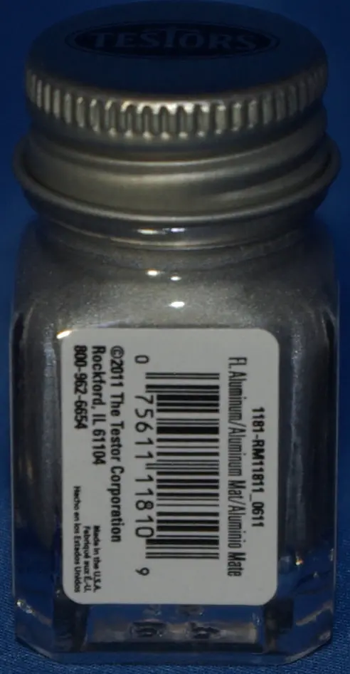 Testors 1/4 Oz Paint Flat Aluminum 1