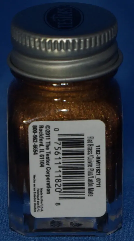 Testors 1/4 Oz Paint Flat Brass 1