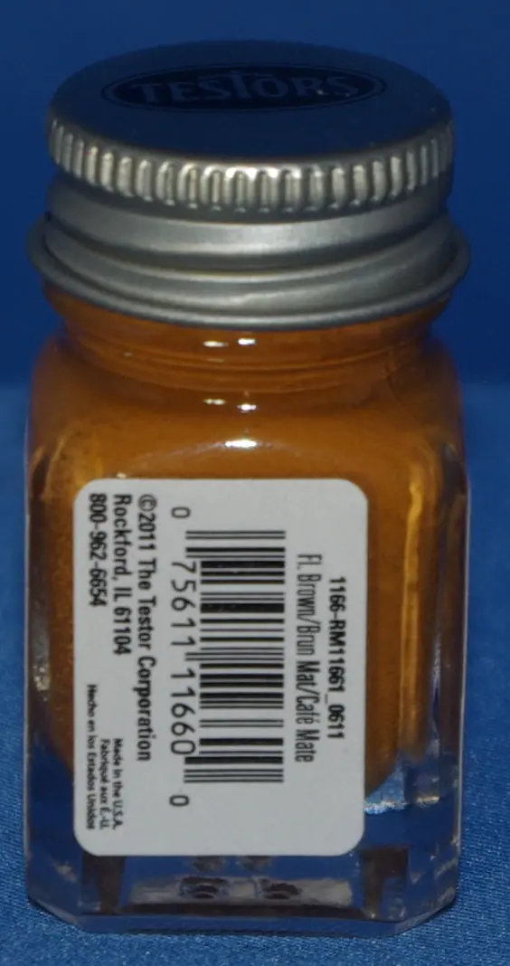 Testors 1/4 Oz Paint Flat Brown 1