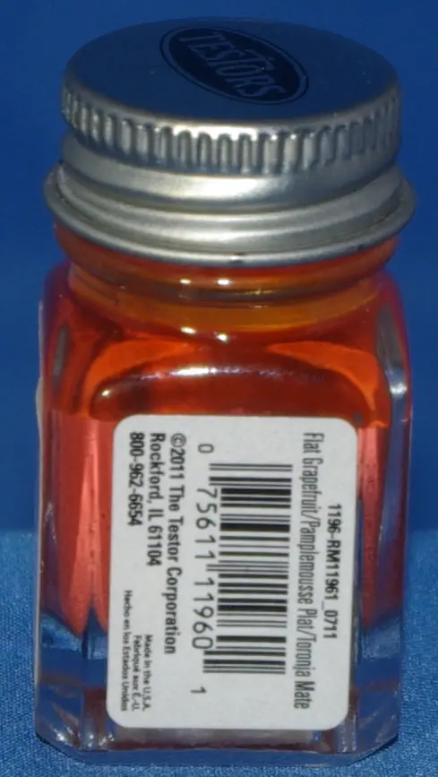Testors 1/4 Oz Paint Flat Grapefruit 1