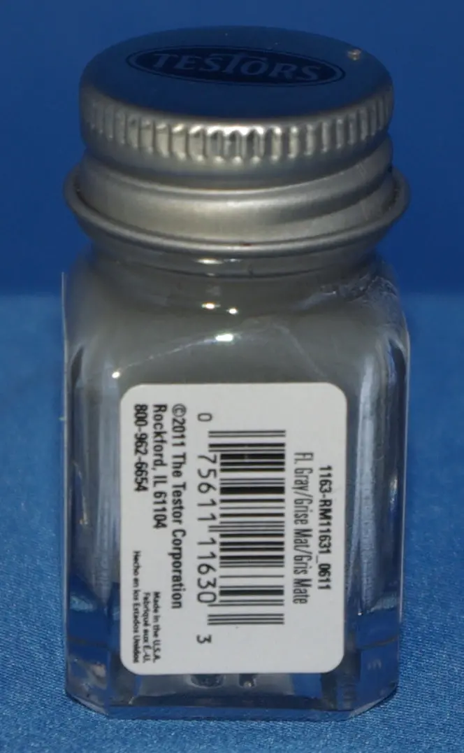 Testors 1/4 Oz Paint Flat Grey 1
