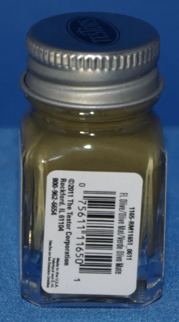 Testors 1/4 Oz Paint Flat Olive 1
