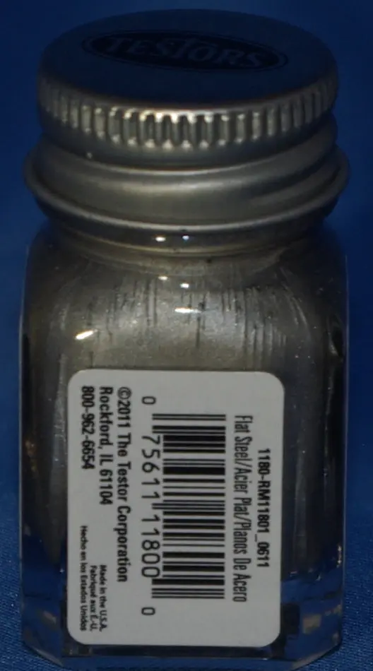 Testors 1/4 Oz Paint Flat Steel 1