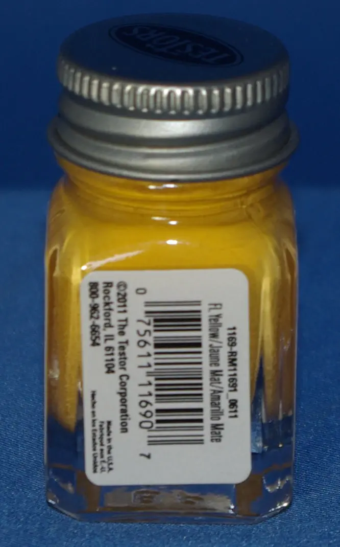 Testors 1/4 Oz Paint Flat Yellow 1