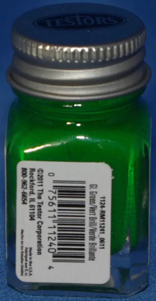 Testors 1/4 Oz Paint Gloss Green 1