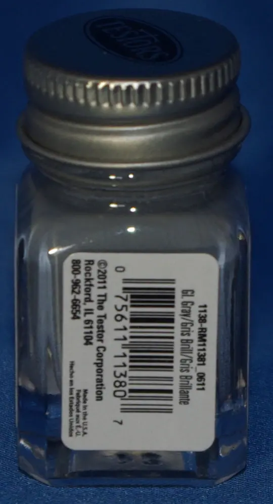 Testors 1/4 Oz Paint Gloss Grey 1