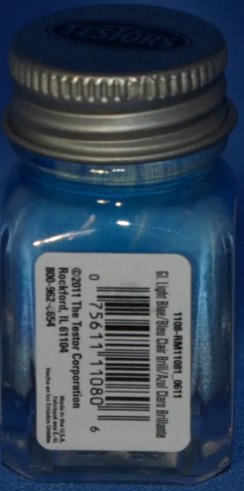 Testors 1/4 Oz Paint Gloss Light Blue 1