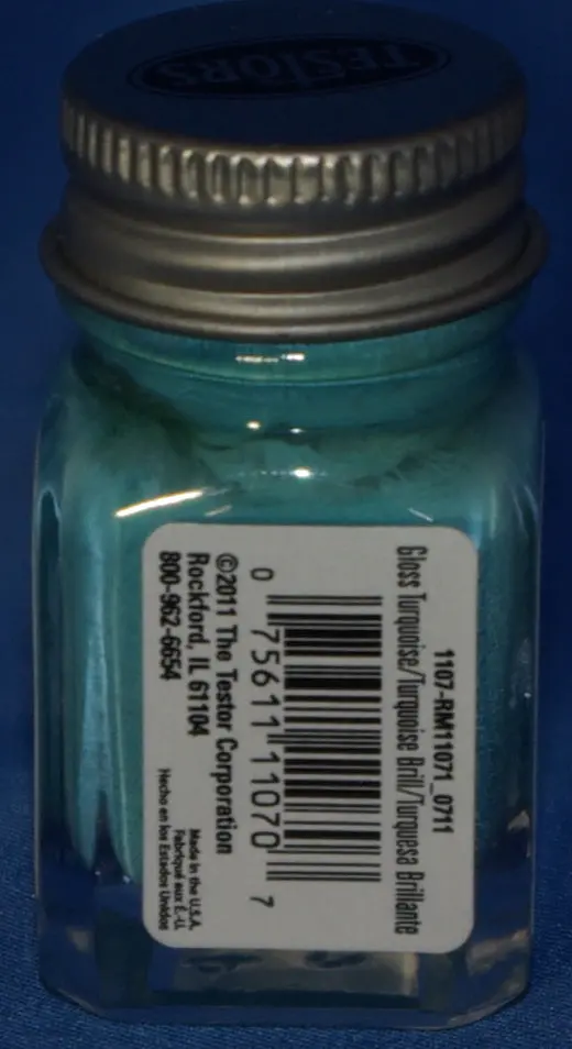 Testors 1/4 Oz Paint Gloss Turquoise 1