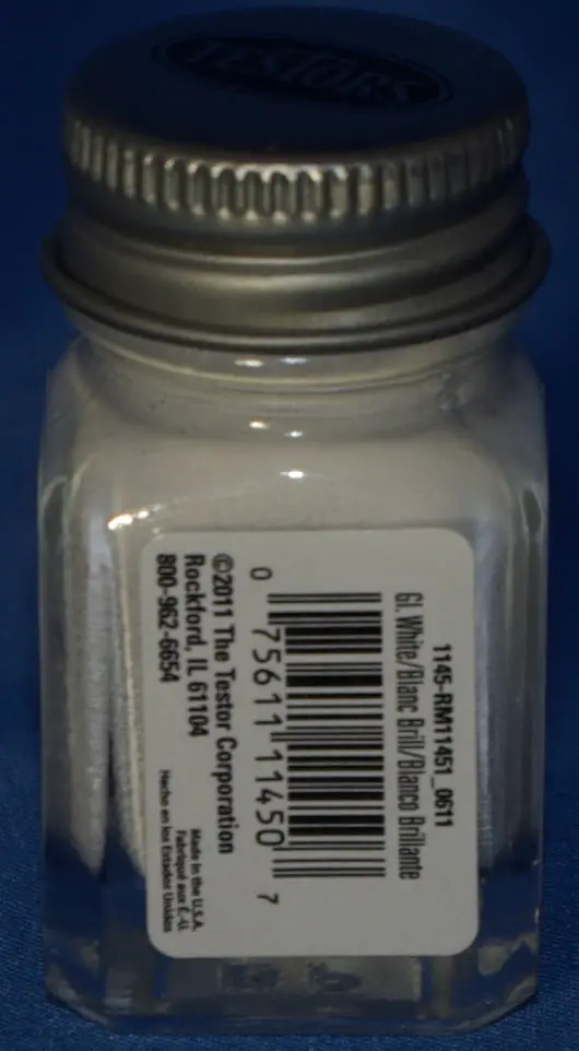 Testors 1/4 Oz Paint Gloss White 1
