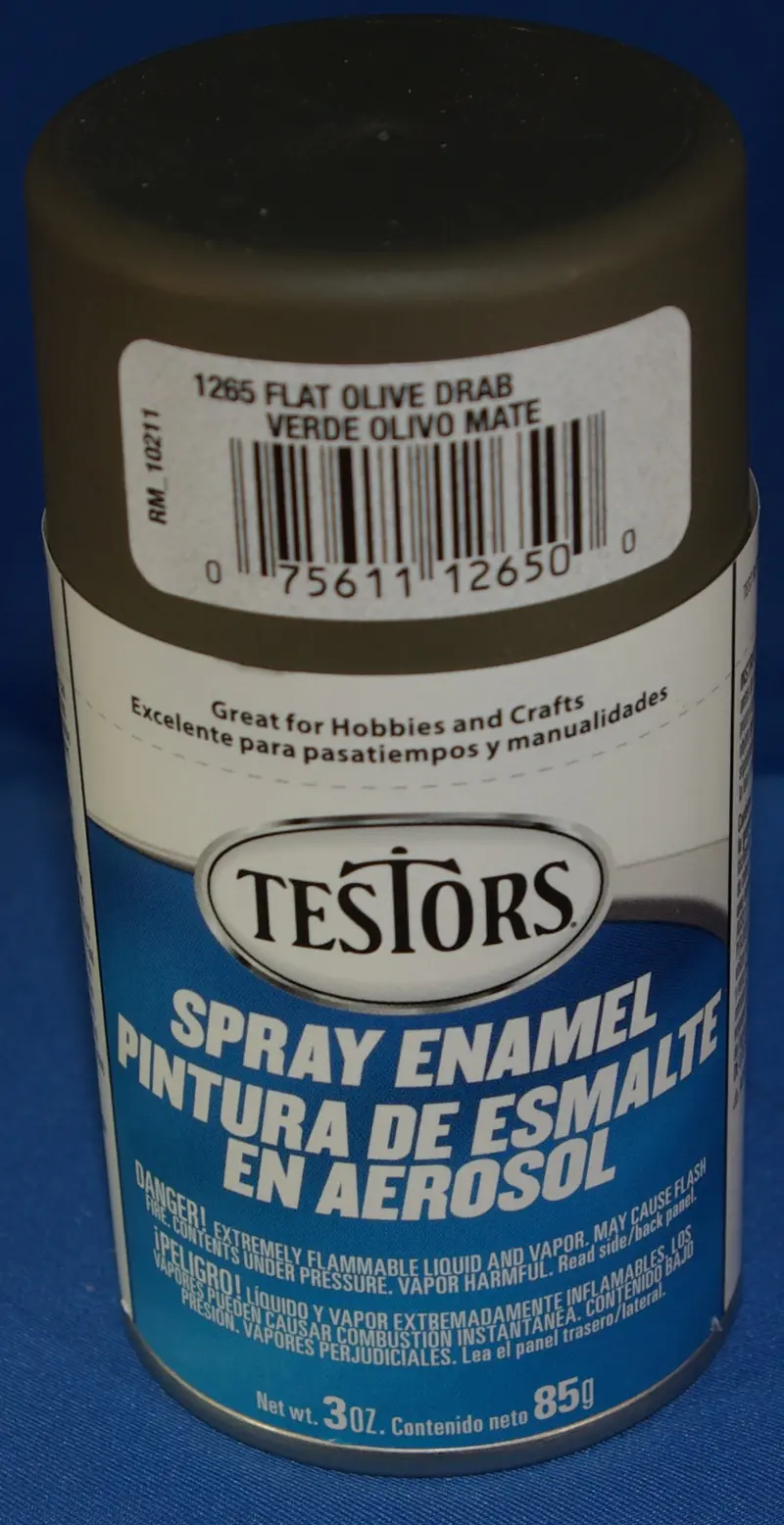 Testors 3Oz Spray Enamel Flat Olive Drab 1