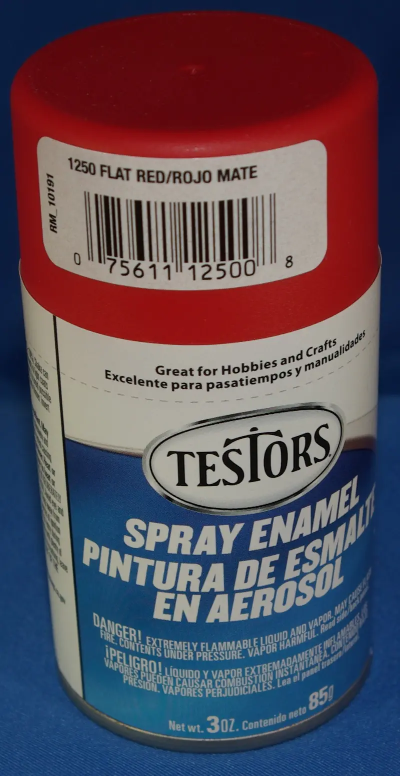 Testors 3Oz Spray Enamel Flat Red 1