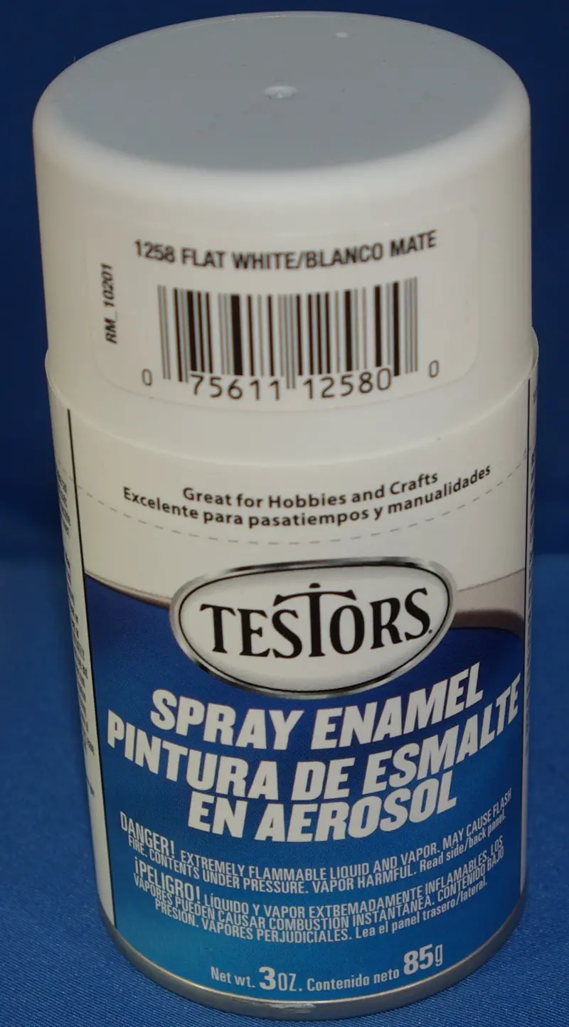 Testors 3Oz Spray Enamel Flat White 1