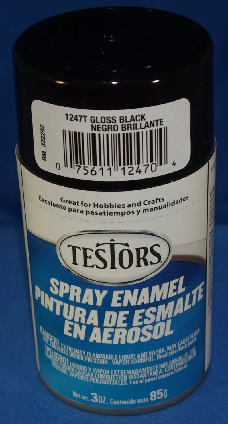 Testors 3Oz Spray Enamel Gloss Black 1
