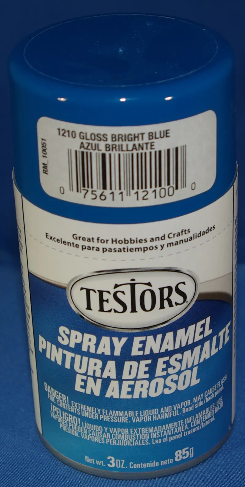 Testors 3Oz Spray Enamel Gloss Bright Blue 1