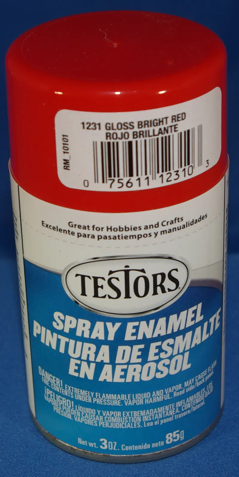 Testors 3Oz Spray Enamel Gloss Bright Red 1