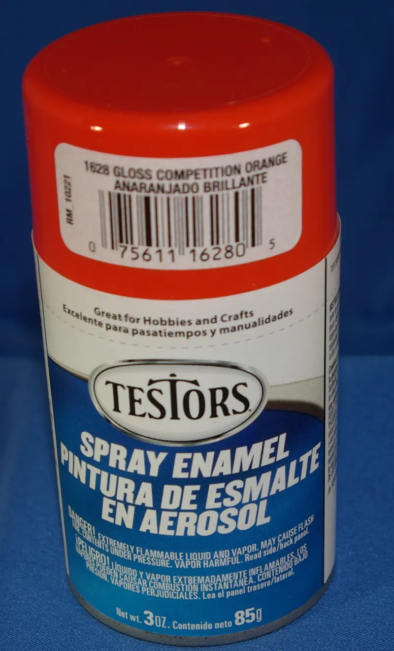 Testors 3Oz Spray Enamel Gloss Competition Orange 1