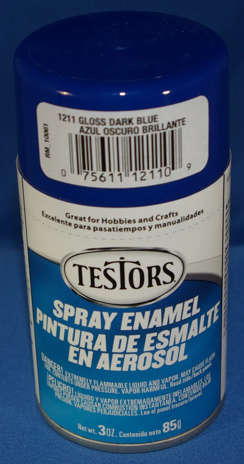 Testors 3Oz Spray Enamel Gloss Dark Blue 1