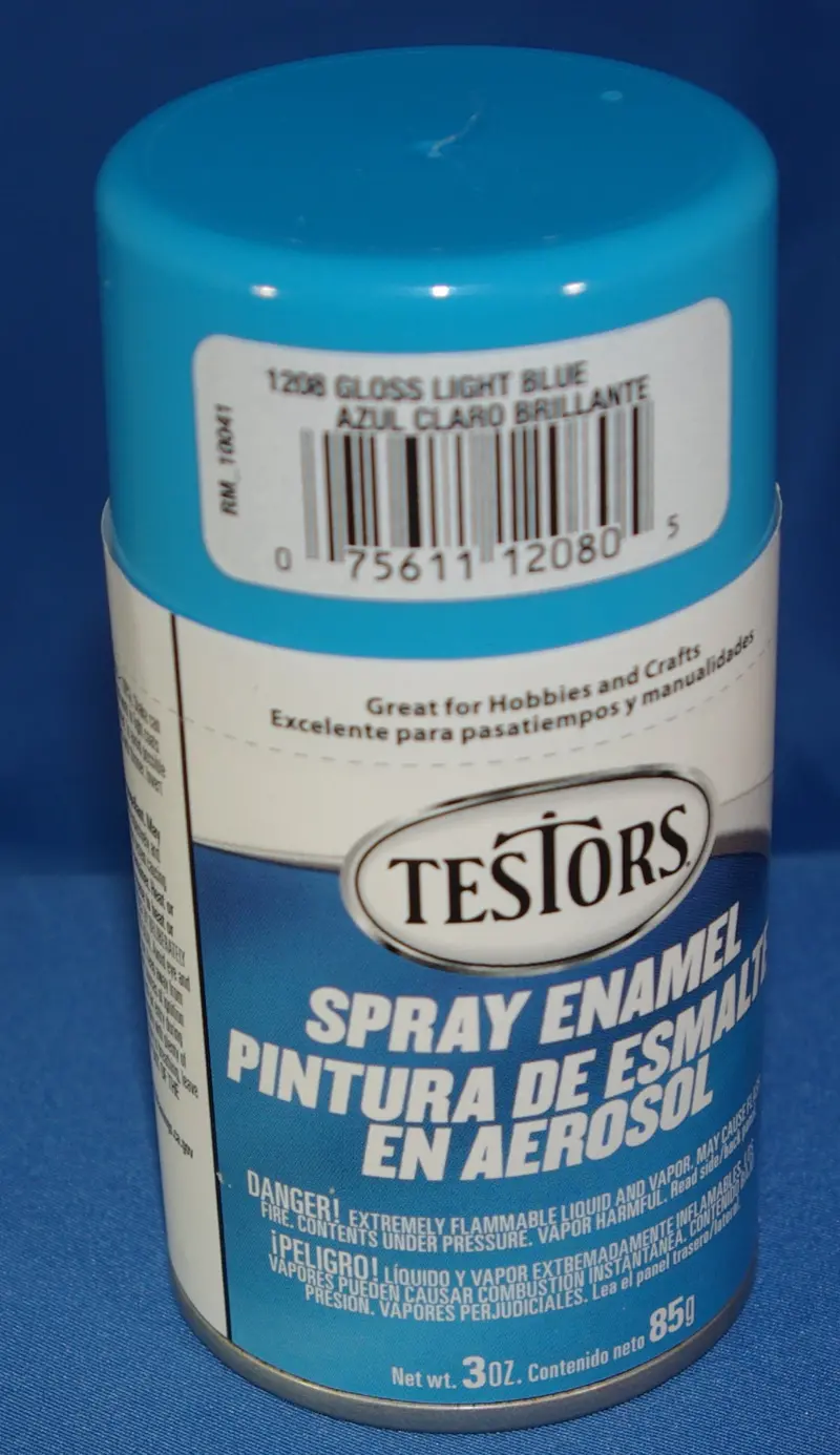 Testors 3Oz Spray Enamel Gloss Light Blue 1