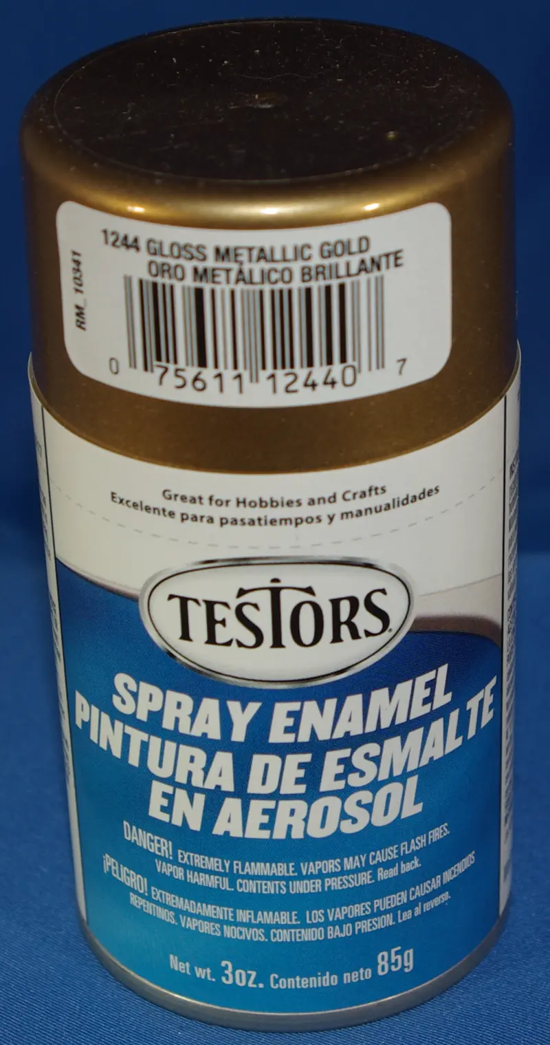 Testors 3Oz Spray Enamel Gloss Metallic Gold 1