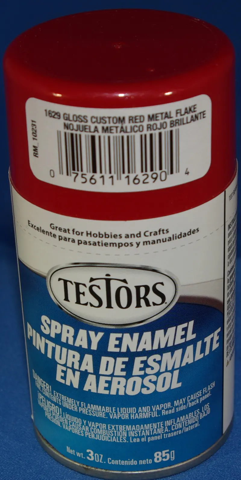 Testors 3Oz Spray Enamel Gloss Red Metal Flake 1