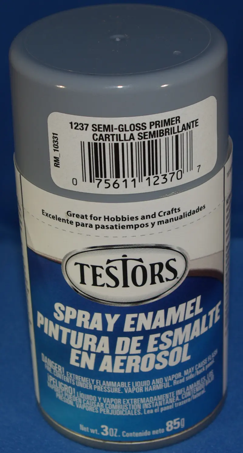 Testors 3Oz Spray Enamel Semi Gloss Primer 1