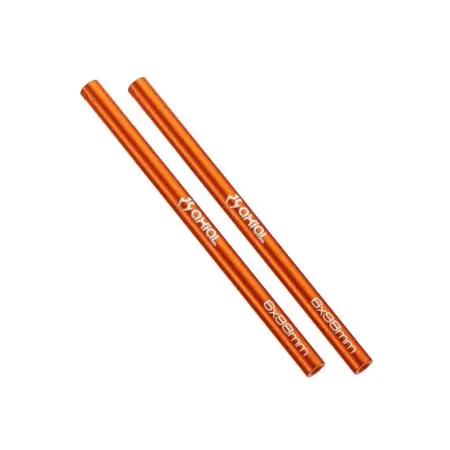 Threaded Alum. Pipe 6X98mm Orange 1