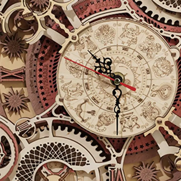 Time Art; Zodiac Wall Clock 2