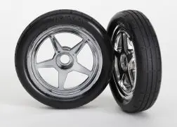 Tires & Wheels, Assembled, Glued (5-Spoke Chrome Wheels, Tires, Foam Inserts) (Front) (2) 1
