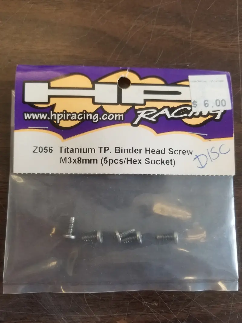 Titanium Tp. Binder Head Screw M3x8mm (5Pcs) 1