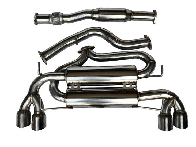 Tsudo 08-12 Impreza Sti 11-13 Wrx 5Dr 3In Quad-Tip Catback Exhaust V3 1