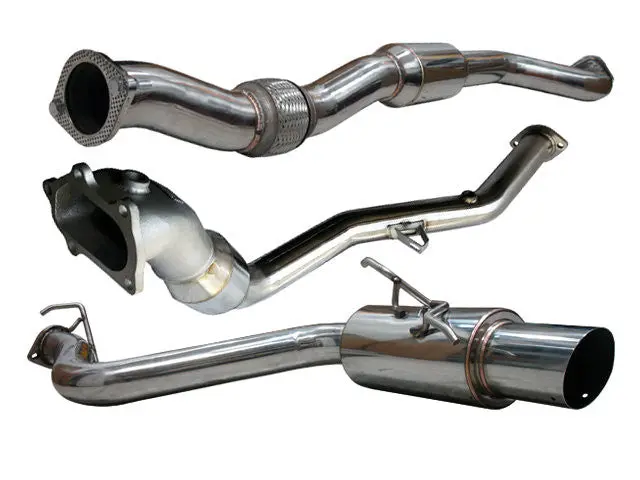 Tsudo 08-12 Impreza Wrx / Sti Wagon S2 Jdm Catback + Hi-Flow Catalytic Downpipe Exhaust 1