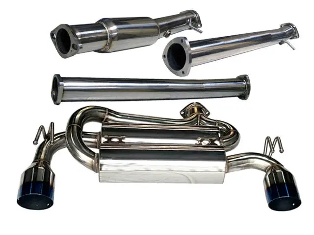 Tsudo 08-16 Lancer Evo X 3In Test Pipe + Se Burnt Tip Catback Exhaust 1
