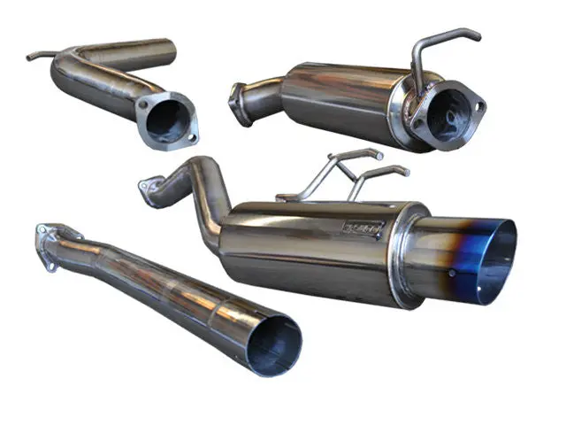 Tsudo 70Mm Burnt Tip Catback Exhaust For 2012-2015 Civic Si K24 4Dr 1