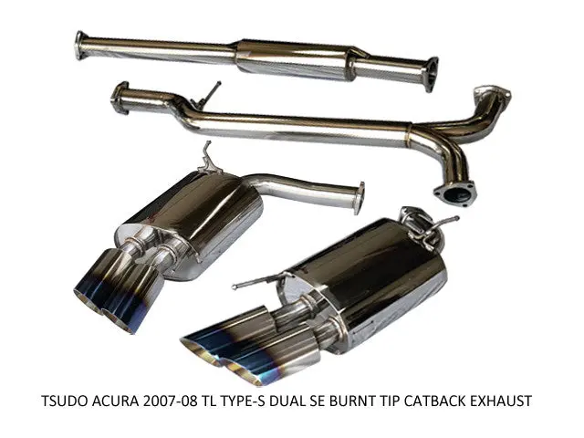 Tsudo Acura 2007-08 Tl Type-S Se Ti Quad Tips Catback + J-Pipe Exhaust 2